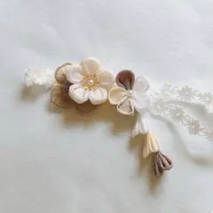 9髪飾り　ベビー　ヘアバンド　初節句　お食い初め　100日祝いひな祭り　ベビー袴