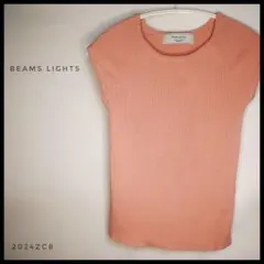 BEAMS LIGHTS フレンチリーブ　ニットトップス　カットソー　ピンクのサムネイル
