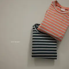 韓国こども服　spring border t shirt