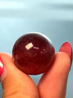 ストロベリークォーツ 丸玉 約18.8mm 天然石 置物