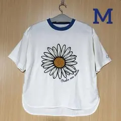 ロゴスデイズ　ビッグデイジー　花　半袖Tシャツ M