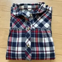 チェック柄長袖シャツ 120cm