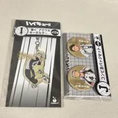 ハイキュー 繋ぐアクリルキーホルダー コンビ缶バッジセット happyくじ