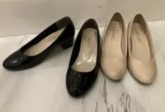 2セット★オリエンタルトラフィック　パンプス 35 WA！KARU 黒 ベージュ