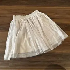 ユニクロ　キッズ　チュールスカート　グレー　サイズ130
