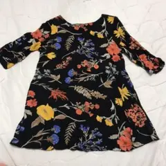 【値下げ❗90㎝】オールドネイビー　花柄　ワンピース