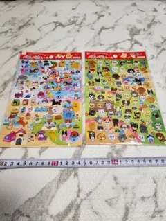 動物キャラクターシール2シートセット