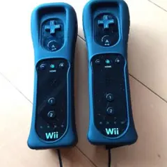 Wiiコントローラーブラック2個セット ストラップ付き