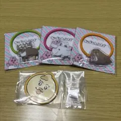 おぱんちゅうさぎ✩きみまろ✩んぽちゃむ✩アクリルヘアゴム✩マグネット✩4点セット