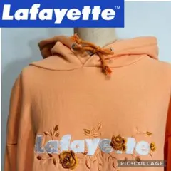 Lafayette パーカー プルオーバー ジップパーカー ローズ 薔薇 刺繍