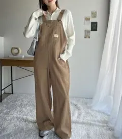 【美品】XL 《JaVa ジャバコラボ》綿100％オーバーサイズ サロペットのサムネイル