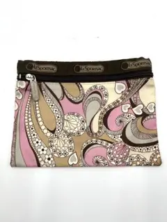 LeSportsac レスポートサック ポーチ ナイロン ブラウン系 ペイズリー