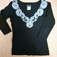 agnès b. アニエスべー ブラック長袖Tシャツ サイズ1