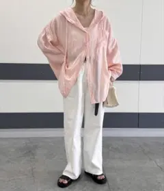 【総合ランキング1位獲得 】フード付きシアーシャツchiica select