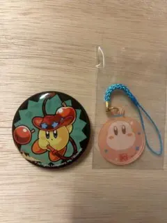 星のカービィ 缶バッジ＋ストラップ