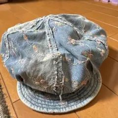 刺繍入りデニムキャップハット
