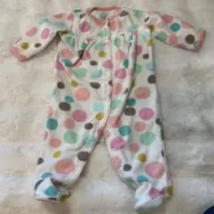 ❤️Carter'sカーターズ❤️水玉フリースロンパース足付パジャマ6ヶ月中古美品