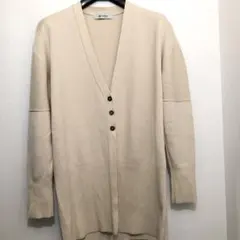 ミドル丈Vネックカーディガン