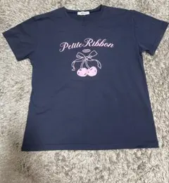 FOREVER 21 ネイビー チェリー プリント Tシャツ Mサイズのサムネイル