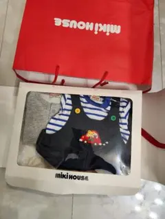 【新品未使用】ミキハウス ロンパースカーデガンセット