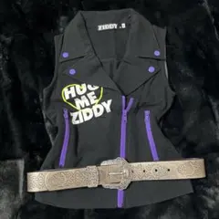 y2k ピチTちびT ピチベスト　平成女児　紫ジップ　ZIDDYのサムネイル