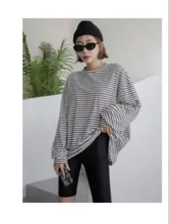 【人気商品】DAZY ストライプ柄 ゆったりのサムネイル