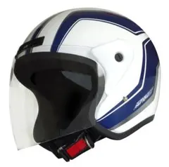 リード工業 APRET ジェットヘルメット ホワイト/ブルー（57～59cm）のサムネイル