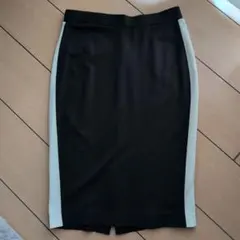 タイトスカート ブラック ホワイト スリット