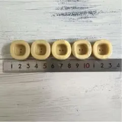 レトロ★ビンテージ★イエローアイボリーのボタン 5個セット