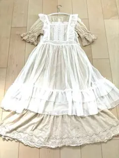 最終値下げ　ナイスクラップ　半袖　ロングワンピース　ベージュ