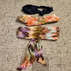 ヘアターバン　リボンヘアバンド