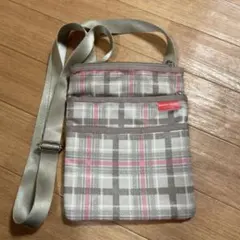 marie claire チェック柄 ショルダーバッグ