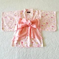 美品　Barbie　80 ワンピース　浴衣　ベビー浴衣　ピンク　パステルカラー