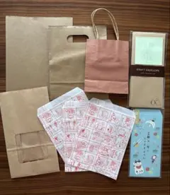 紙袋 ラッピング用品 クラフト封筒　まとめ売り