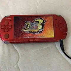動作確認済み　Sony PSP3000 本体 ソフト付きレッド ※難あり
