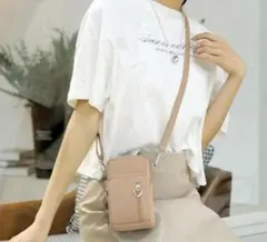 撥水 スマホショルダー ポーチ 3層iPhone アームバンド ミニバッグ