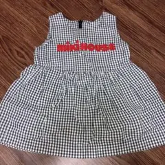 mikiHouse ギンガムチェック ノースリーブワンピース
