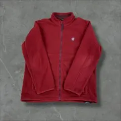 90s Lands’ End フリースジャケット 裾ドローコードレッド
