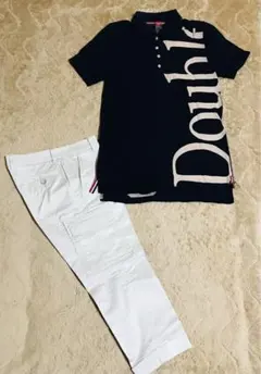 ダブルスタンダード ロゴポロシャツ&カーゴパンツ セットのサムネイル