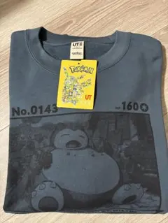 完売 試着のみ ユニクロ ポケモンスウェットシャツ カビゴン メンズL