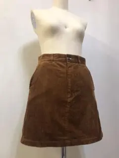 コーデュロイスカート　台形スカート　ミニスカート