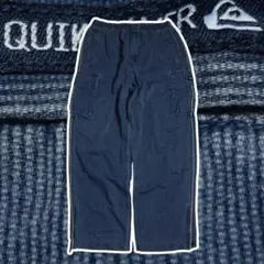 90s QUIKSILVER コーデュロイ カーゴパンツ ワイド ネイビーy2kのサムネイル