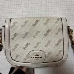 COACH ショルダーバッグ ホース アンド キャリッジ オフホワイト系