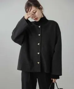 前後2wayハート釦ショートコート 春服 美品 ラジエム la-gemme