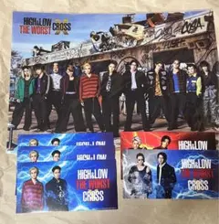 HIGH&LOWハイロー 特典A3クリアポスター 入場特典 カード3種セット