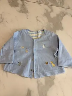 familiar 水色 カーディガン 70