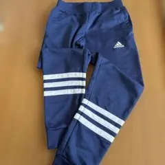 150サイズadidas ネイビー ジャージパンツ ストライプ