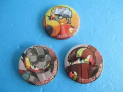 ロックマンエグゼ AXCSS◎缶バッジ3種◎ガッツジャンクウッドソウル