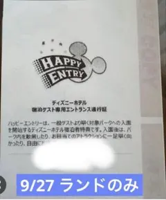 ディズニーランド　ハッピーエントリー