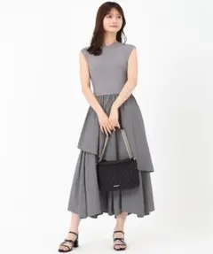 MISCHMASCH【WEB限定アイテム】ドッキングニットワンピース
